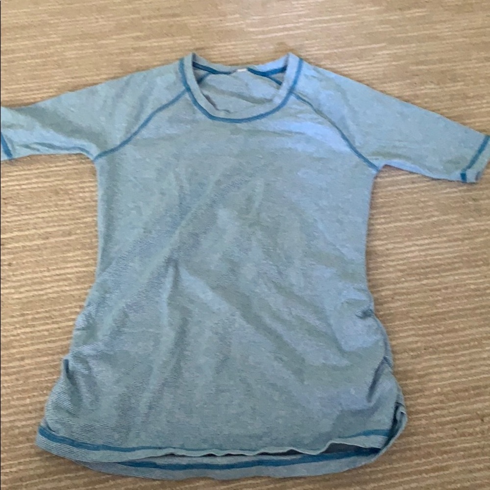 Blue workout top